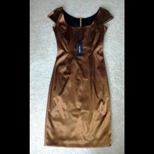 Dolce and Gabbana Collection Satin Copper Dress 40